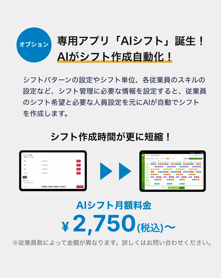AIシフト料金
